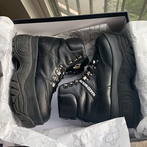 Naked Wolfe wicked black leather boots